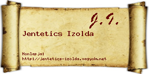 Jentetics Izolda névjegykártya